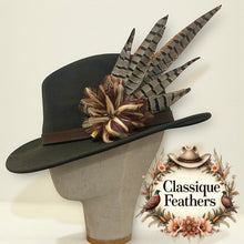 Load image into Gallery viewer, Classique Fedora Hat & Feather Pin