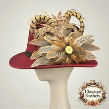 Load image into Gallery viewer, Fedora with an Exquisite Feather Pin