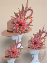 Load image into Gallery viewer, Fedora with an Exquisite Feather Pin