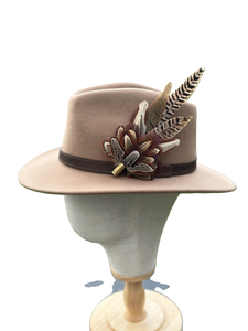 Classique Fedora Hat & Feather Pin