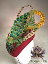 Load image into Gallery viewer, Peacock Showstopper Fascinator
