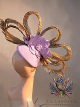 Load image into Gallery viewer, Coney - Wool Fascinator with golden pheasant feathers
