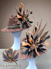 Load image into Gallery viewer, Leopard Print Bling Fedora
