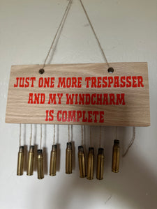 Trespasser Rifle Shell Sign