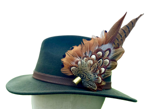 Classique Fedora Hat & Feather Pin