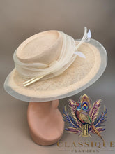 Load image into Gallery viewer, One off exclusive Cream / Camel fascinator
