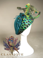 Load image into Gallery viewer, Peacock Feather Fascinator
