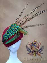 Load image into Gallery viewer, Peacock Showstopper Fascinator
