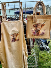 Load image into Gallery viewer, Highland Cow Jute Bag
