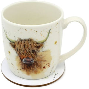 Highland Cow Mug and Coaster