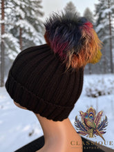 Load image into Gallery viewer, Chunky Knit Real Fur Pom Pom Hat
