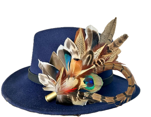 Classique Fedora Hat & Feather Pin