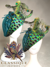 Load image into Gallery viewer, Peacock Feather Fascinator
