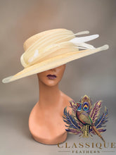 Load image into Gallery viewer, One off exclusive Cream / Camel fascinator
