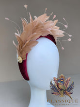 Load image into Gallery viewer, Padded Velvet Feathered Headband
