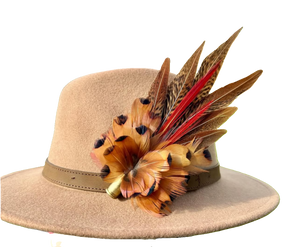 Classique Fedora Hat & Feather Pin