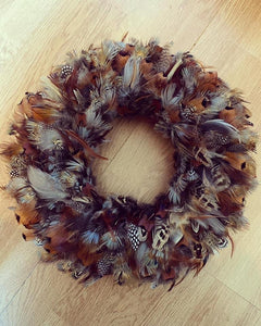 Mixed Feather Wreath