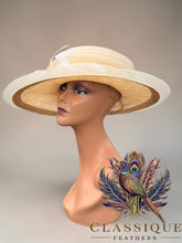 Load image into Gallery viewer, One off exclusive Cream / Camel fascinator
