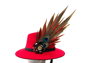 Classique Fedora Hat & Feather Pin