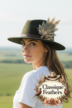 Load image into Gallery viewer, Classique Fedora Hat &amp; Feather Pin
