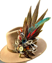 Load image into Gallery viewer, Classique Fedora Hat &amp; Feather Pin
