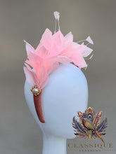 Load image into Gallery viewer, Padded Velvet Feathered Headband

