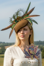 Load image into Gallery viewer, Exquisite Peacock Feather Fascinator
