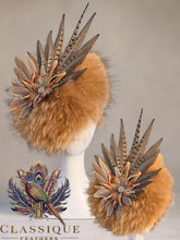 Load image into Gallery viewer, Feather &amp; Fur fascinator - Cheltenham ready
