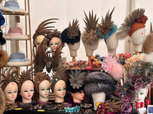 Load image into Gallery viewer, Bespoke handmade fascinators showcasing timeless classic luxury
