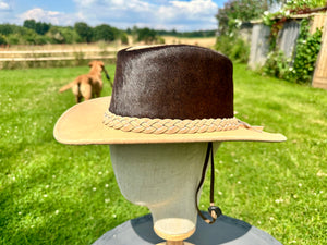 Cowhide Crown Leather Cowboy Hat