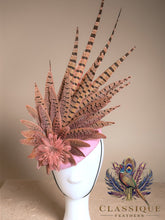 Load image into Gallery viewer, Wool base with hand dyed feathers

