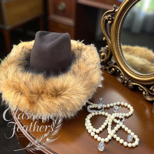 Luxury Fur Trimmed Fedora