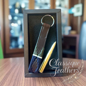 Leather Polo Keyring & Bullet Pen