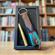 Load image into Gallery viewer, Leather Polo Keyring &amp; Bullet Pen
