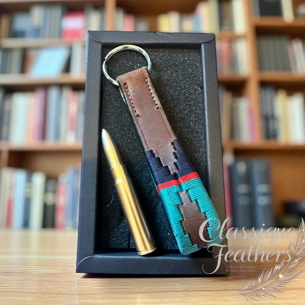 Leather Polo Keyring & Bullet Pen