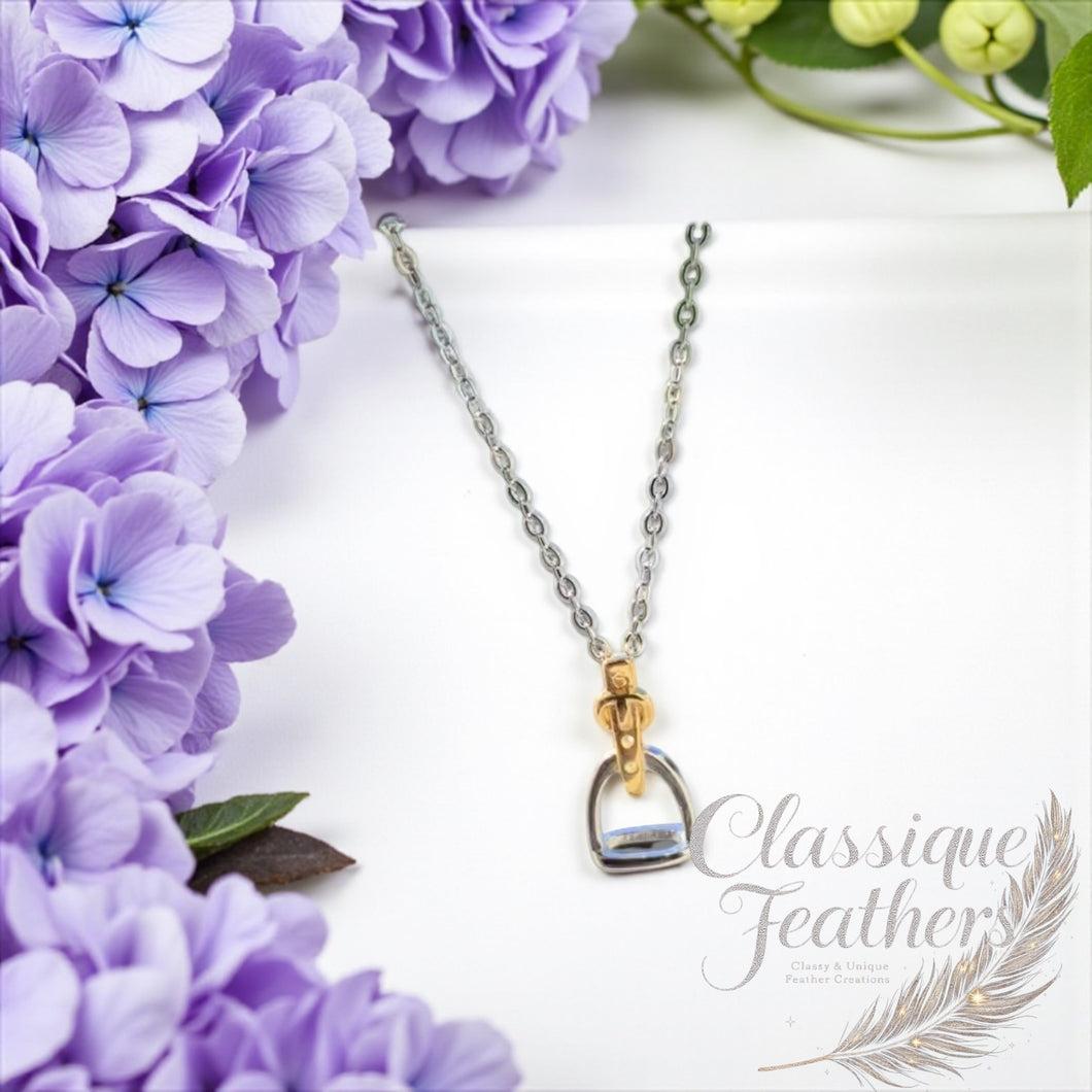 Silver Stirrup Necklace 2