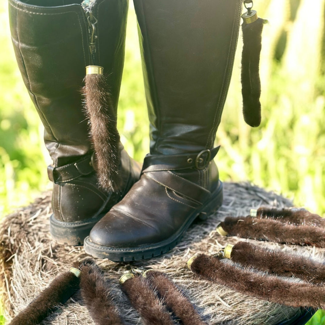 Mink Tail Boot Tassels