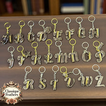 Load image into Gallery viewer, Initial Keyring with Real Shells &amp; Shot
