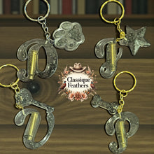 Load image into Gallery viewer, Initial Keyring with Real Shells &amp; Shot
