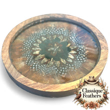 Load image into Gallery viewer, Feathered Reflections – Country Chic Resin Tray
