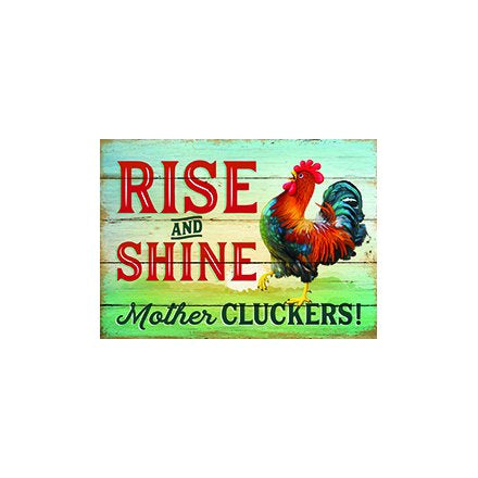 Mother Cluckers Metal Sign