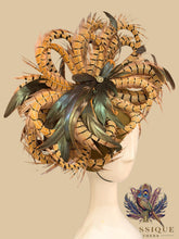 Load image into Gallery viewer, Alma - Teardrop Handcrafted Feather Fascinator
