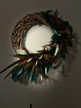 Load image into Gallery viewer, Peacock Wicker Wreath
